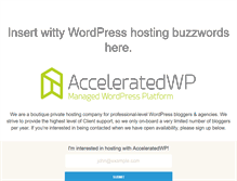 Tablet Screenshot of acceleratedwp.com